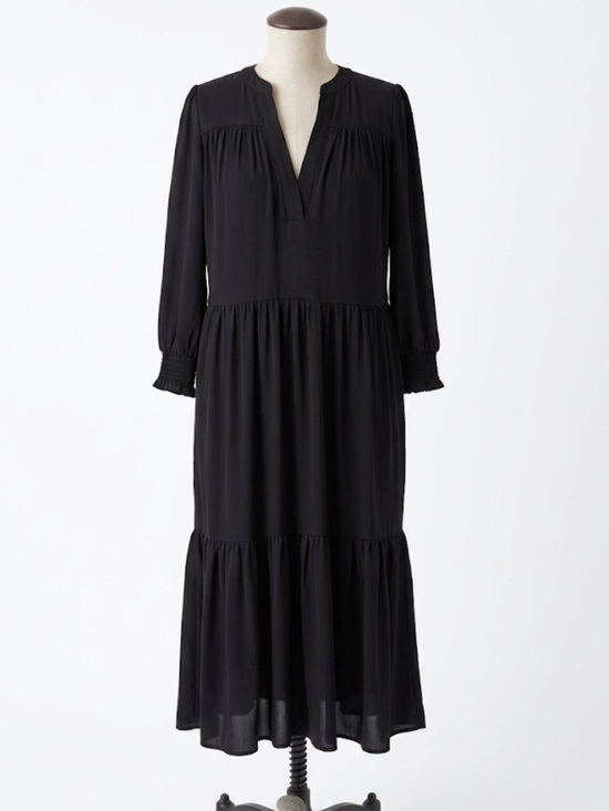 Express Dresses & Skirts - Express Black Long Sleeve Tiered Maxi Dress